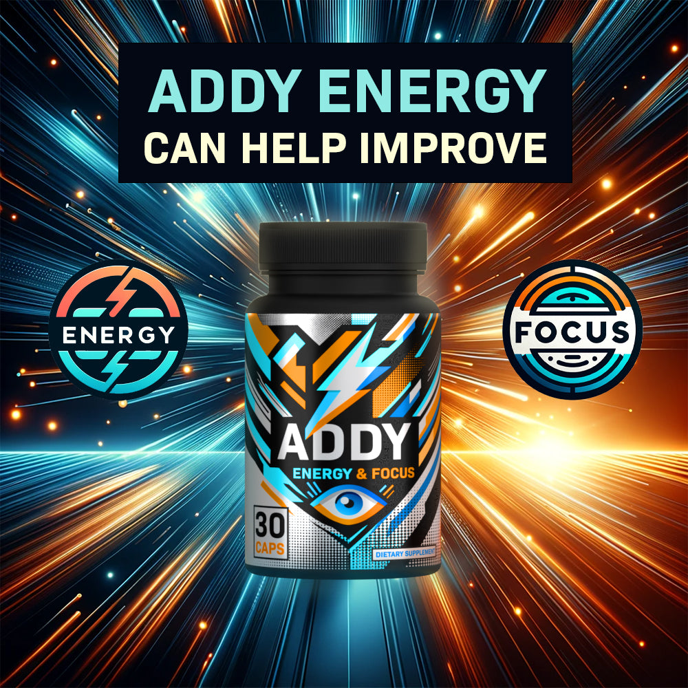 Addy Energy - Focus & Energy Supplement - 30 Caps - Clean Energy - Focus, Increase Productivity - Dietary Supplement for Fitness