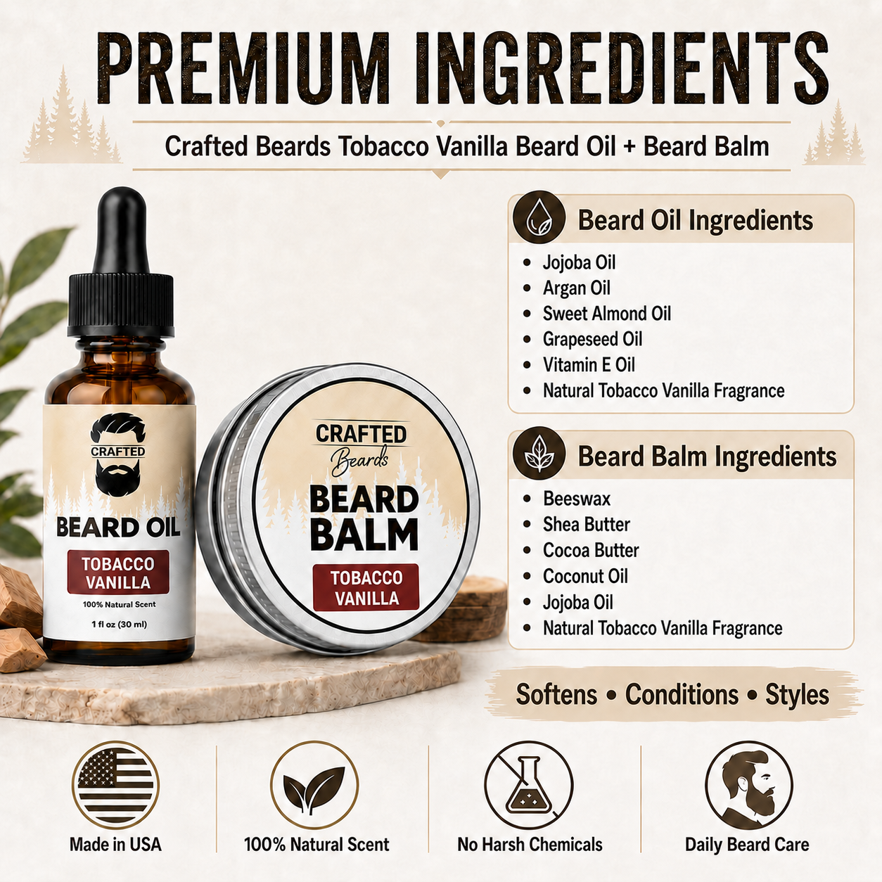 Beard Oil and Beard Balm