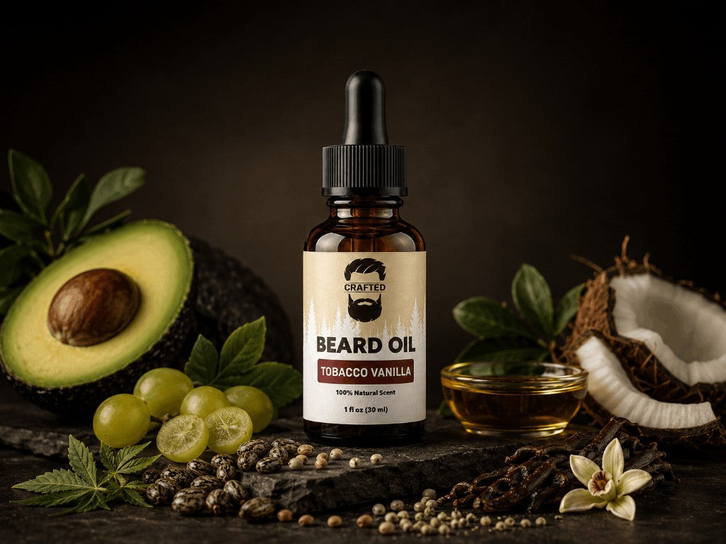 Conditioning oils and balm ingredients used in the Crafted duo