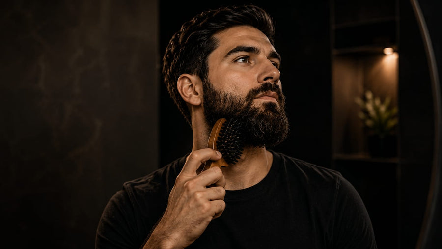 Man with a soft moisturized beard showing a comfortable daily finish after oil
