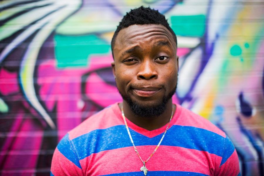 Man with a well-groomed short beard in an urban lifestyle setting