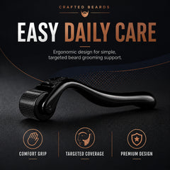 How a beard derma roller works on the skin under the beard