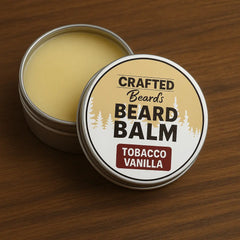 Crafted Beards Tobac Vanilla beard balm tin