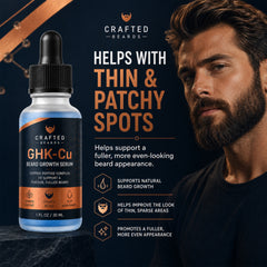 Natural beard growth serum GHK-Cu for the skin under the beard