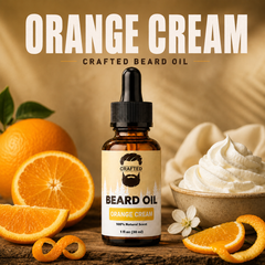 Crafted Beards Orange Cream beard oil dropper bottle