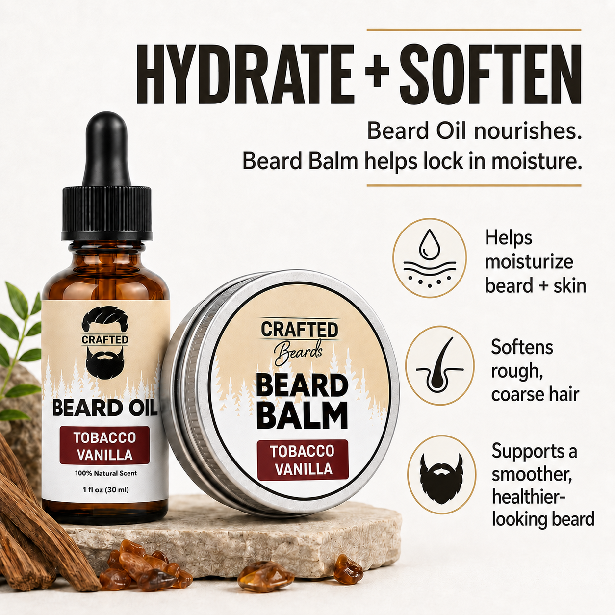 Beard Oil and Beard Balm
