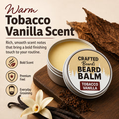 Tobac Vanilla beard balm lifestyle photo from Crafted Beards