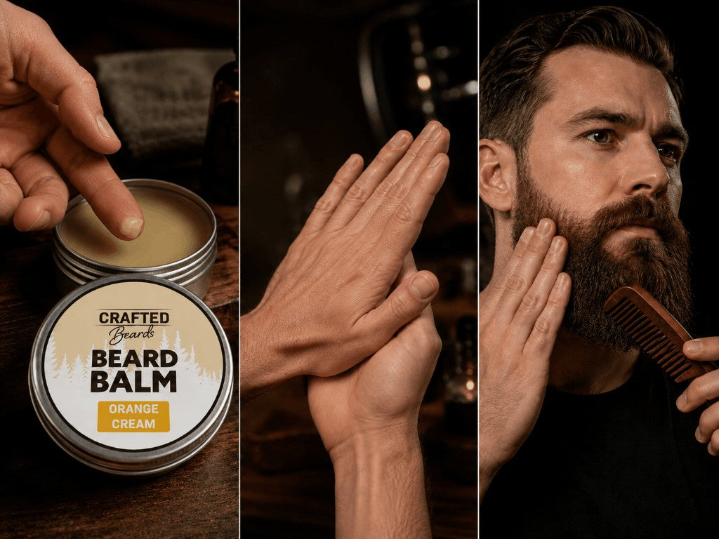 Three-step Crafted Beard Balm grooming routine
