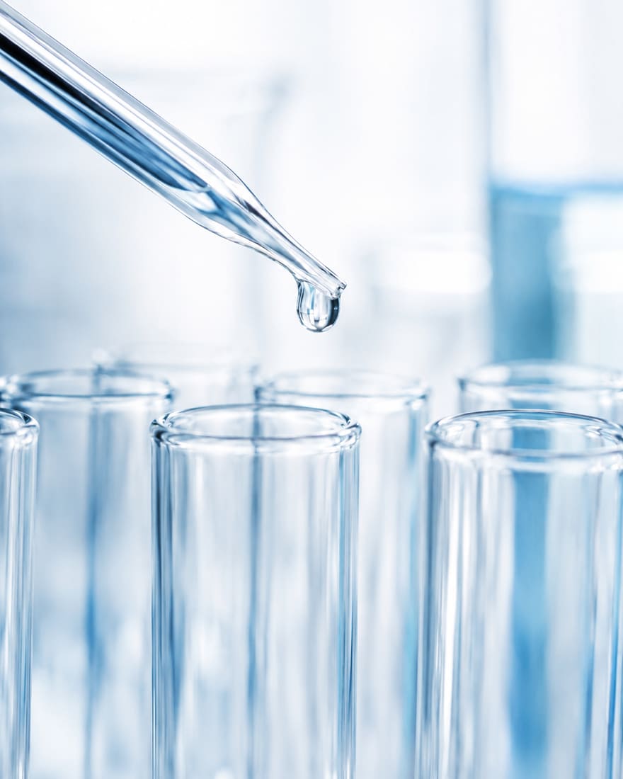 Precision pipette work illustrating careful peptide research context for VEGF and dermal signaling models